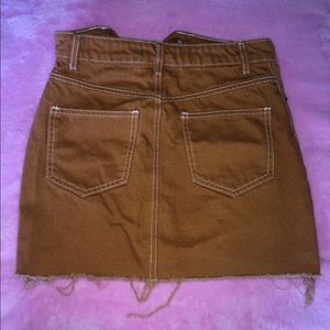 Copper Mini Skirt High Rise